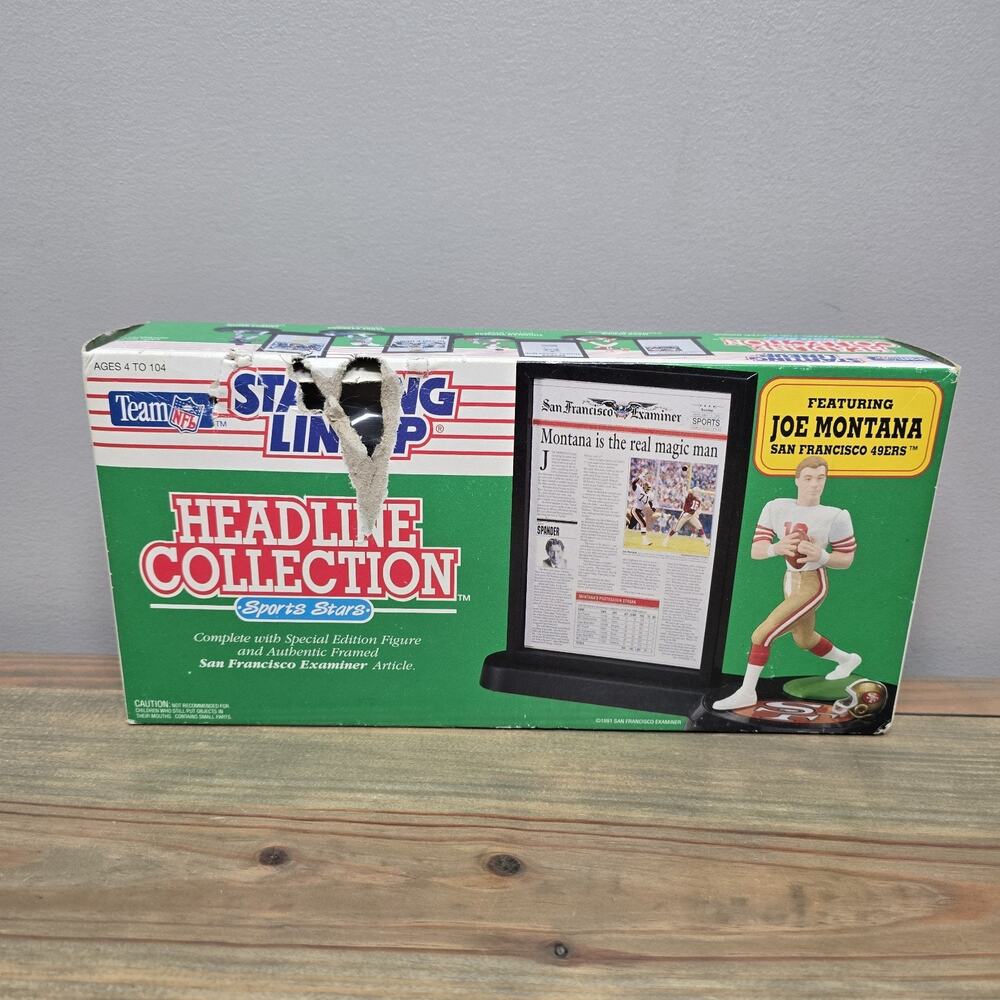 1991 Starting Lineup 49ers Joe Montana Headline Collection New